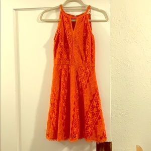 Orange Lace Dress